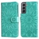 thumbnail image 3 of Funda tipo cartera FOXDOCK para Samsung Galaxy S21 , diseño girasol en relieve, cuero PU, cierre magnético, soporte y tarjetero, 3 of 5