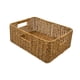 thumbnail image 5 of Cesta De Mimbre Decorativa Tejida A Mano Cesta De Pan Para Estante De Cocina Hogar Oscuro 38x26x13cm, 5 of 5