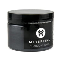 Polvo De Mica Negro Carbón Meyspring Para Resina Epoxi - 50 Gramos - Ideal Para Arte Con Resina Y Resina Uv - Pigmento De Color Para Resina Epoxi