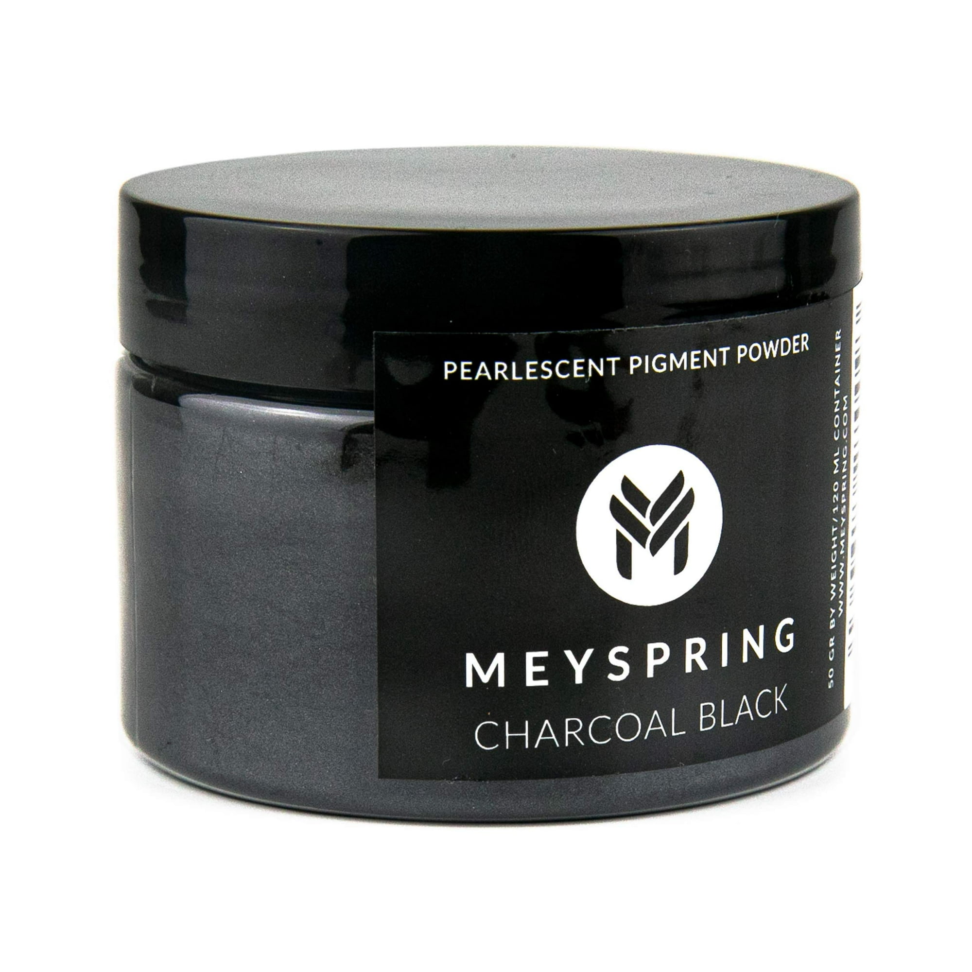 Polvo De Mica Negro Carbón Meyspring Para Resina Epoxi - 50 Gramos - Ideal Para Arte Con Resina Y Resina Uv - Pigmento De Color Para Resina Epoxi
