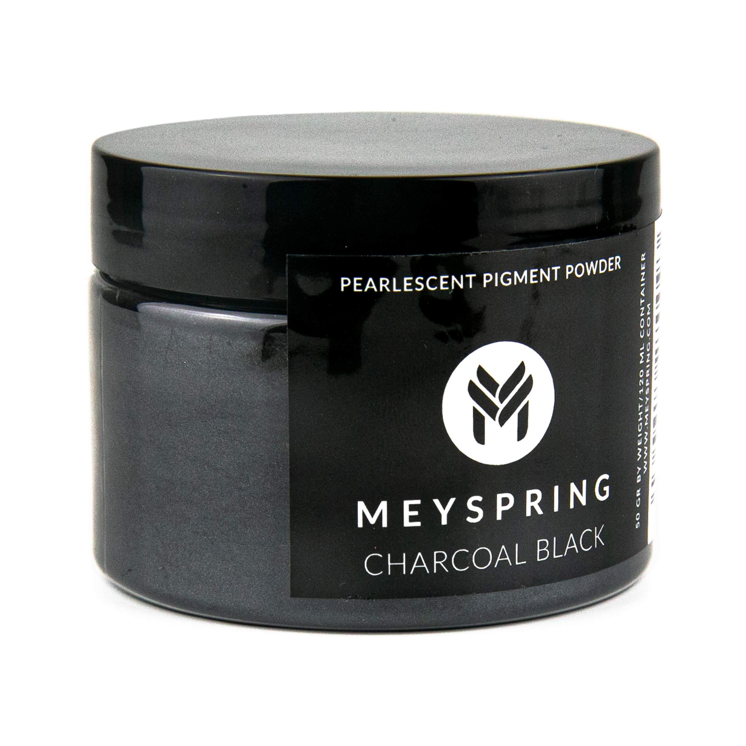 Polvo De Mica Negro Carbón Meyspring Para Resina Epoxi - 50 Gramos - Ideal Para Arte Con Resina Y Resina Uv - Pigmento De Color Para Resina Epoxi