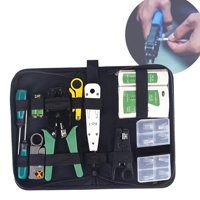 Genérico - Kit Crimpeadora Profesional Rj45 Cable De Red Con Conectores