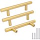thumbnail image 1 of Goldenwarm 10 Pack 3 inch Gold Cabinet Handles Brushed Gold, 1 of 3