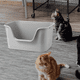 thumbnail image 2 of Bandeja de arena grande y abierta para mascotas, color gris, 2 of 3