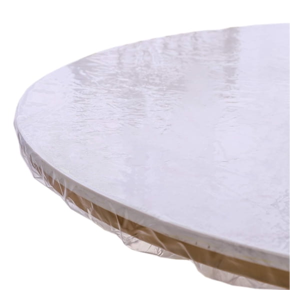 Mantel Walrus de vinilo transparente impermeable para mesa redonda