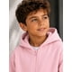 thumbnail image 2 of Poleron Con Cierre De Niños 340g Canguro Basico 70/30 Casual 10 Rosa Pastel Lisa, 2 of 3