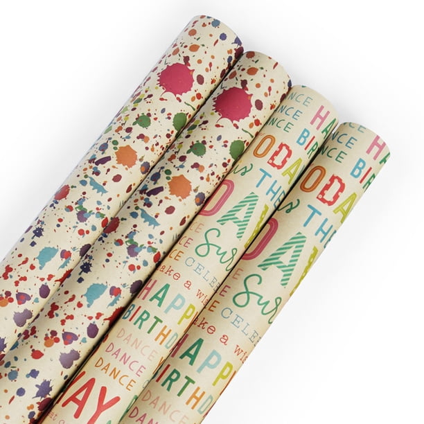 Envoltura de regalo de cumpleaños de piel de vaca Caja de regalo retro Papel de regalo Envoltura de regalo de San Valentín Papel de regalo