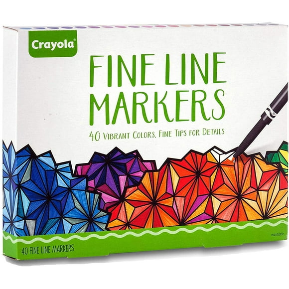 Set marcadores Crayola Fine Line adultos 40 unid