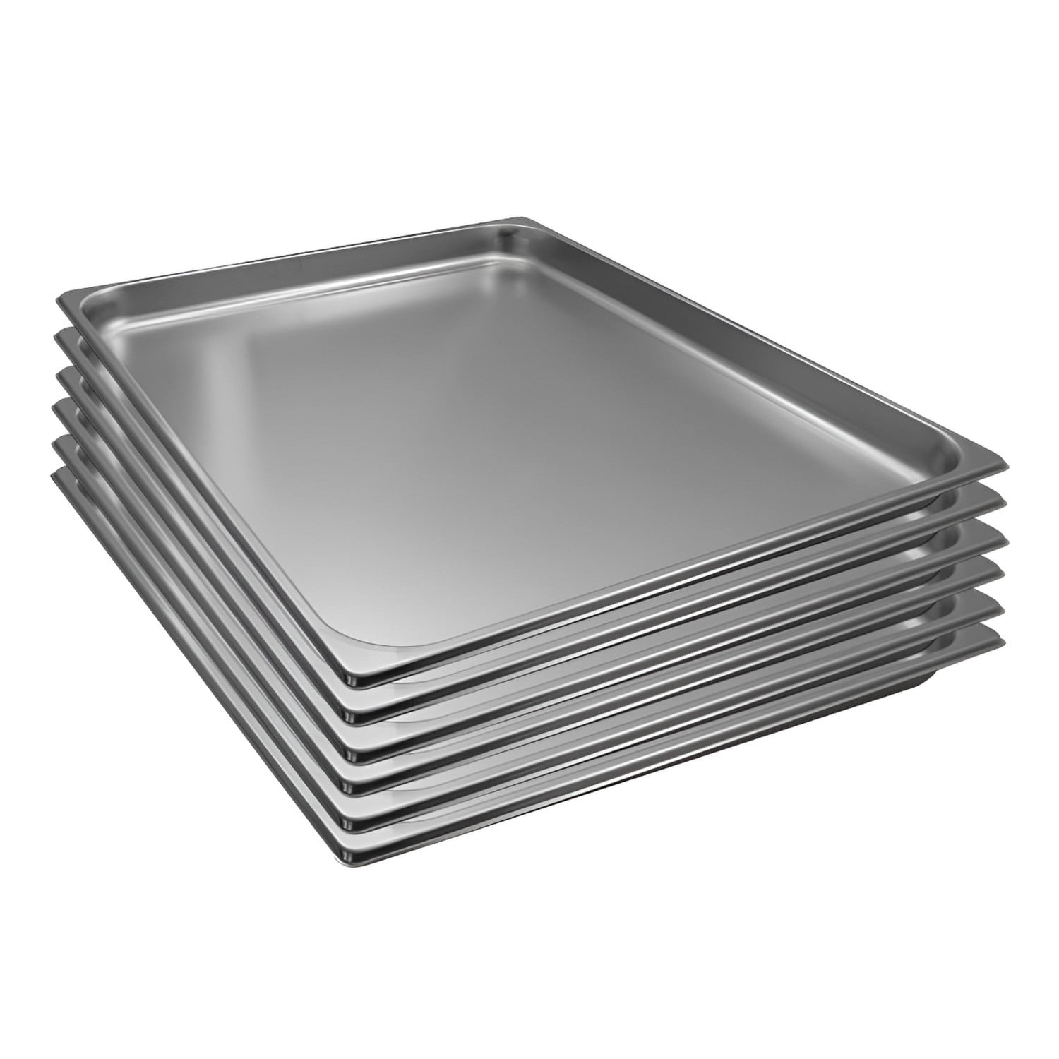 Prochef - Bandeja Gastronómica Gn 2/1 X 40 Mm Acero Inox. Pack 6 Unidades