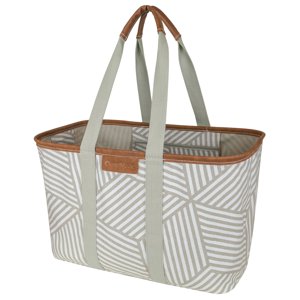 Bolsa De Lona Plegable Clevermade 8 Galones Gris Topo Geométrico
