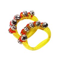 Bothyi - 2 Piezas De Campanas De Mano, Pandereta Musical Para Ktv, Jardín De Infantes, Escuela, Amarillo