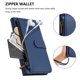 thumbnail image 2 of Funda Tipo Billetera para samsung galaxy A07 4G/5G con Soporte y Bolsillo con Cierre Azul profundo, 2 of 6
