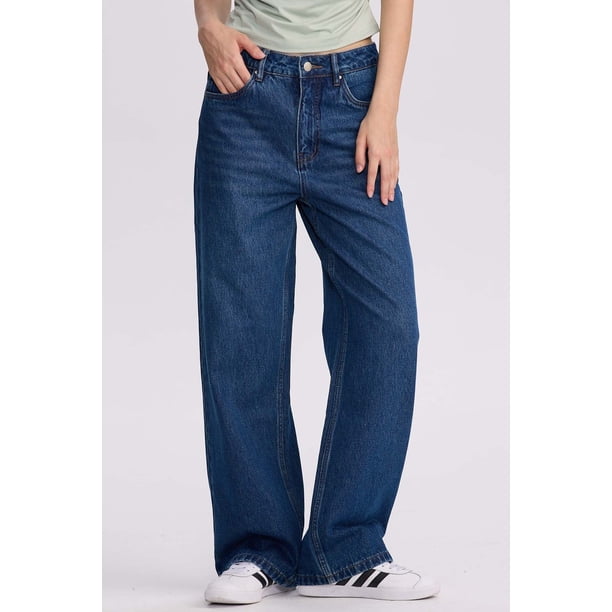 Jeans Mujer Calce Recto Cami Azul Oscuro