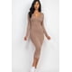 thumbnail image 1 of Vestido Midi de Manga Larga con Cuello Abierto, 1 of 2