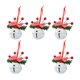 thumbnail image 1 of 5 Campanas De Navidad Multiusos Con Estrella Recortada Para Guirnalda De Ventana, Navidad, Color Blanco, 4 Cm, 1 of 5