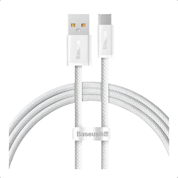 Cable USB-A a USB-C 1m  100W  Dynamic Carga Rápida (Blanco) - Baseus