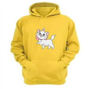 Genérico - Polerón Canguro Gatos Aristócratas Amarillo Talla M Unisex