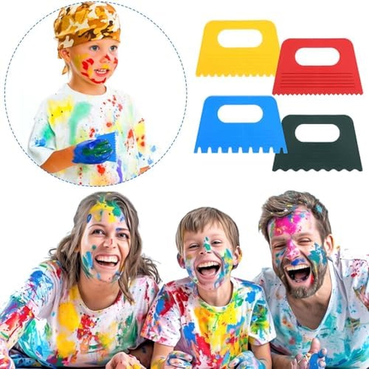 Raspador Plastico Pintura Ymapinc Set 4 Piezas Texturizado