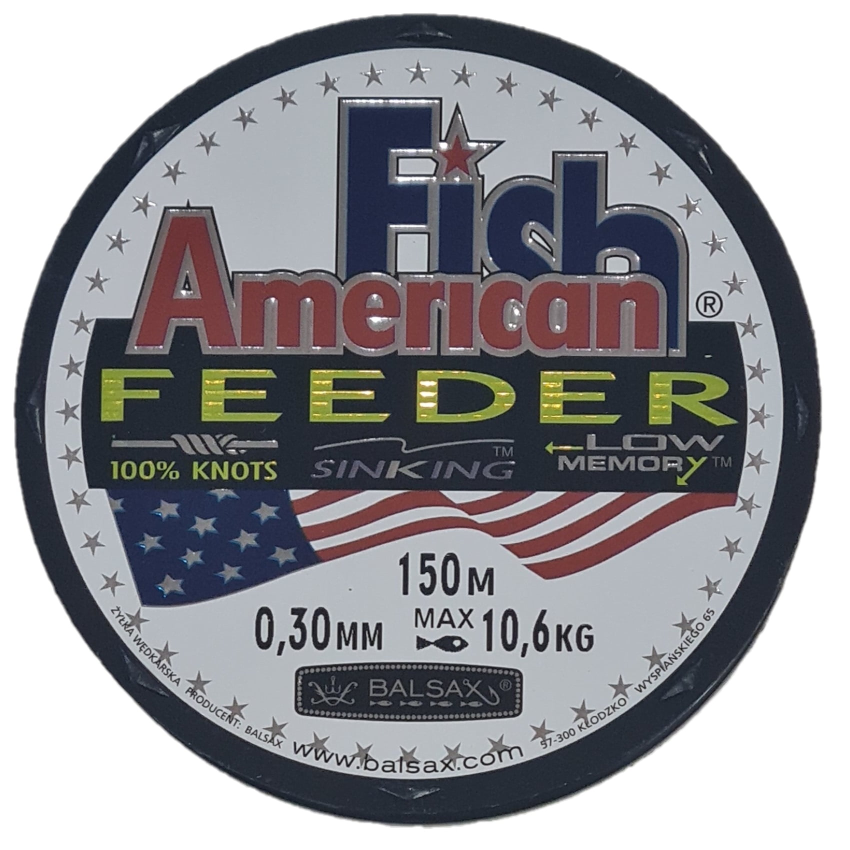 Balsax - Nylon De Pesca American Fish Rojo 0,30mm 150mt 10,6kg Sinkig