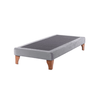 Importclick - Base Elegante Cama Europea 1.5 Plazas 105X190 Cm Gris Claro Felpa