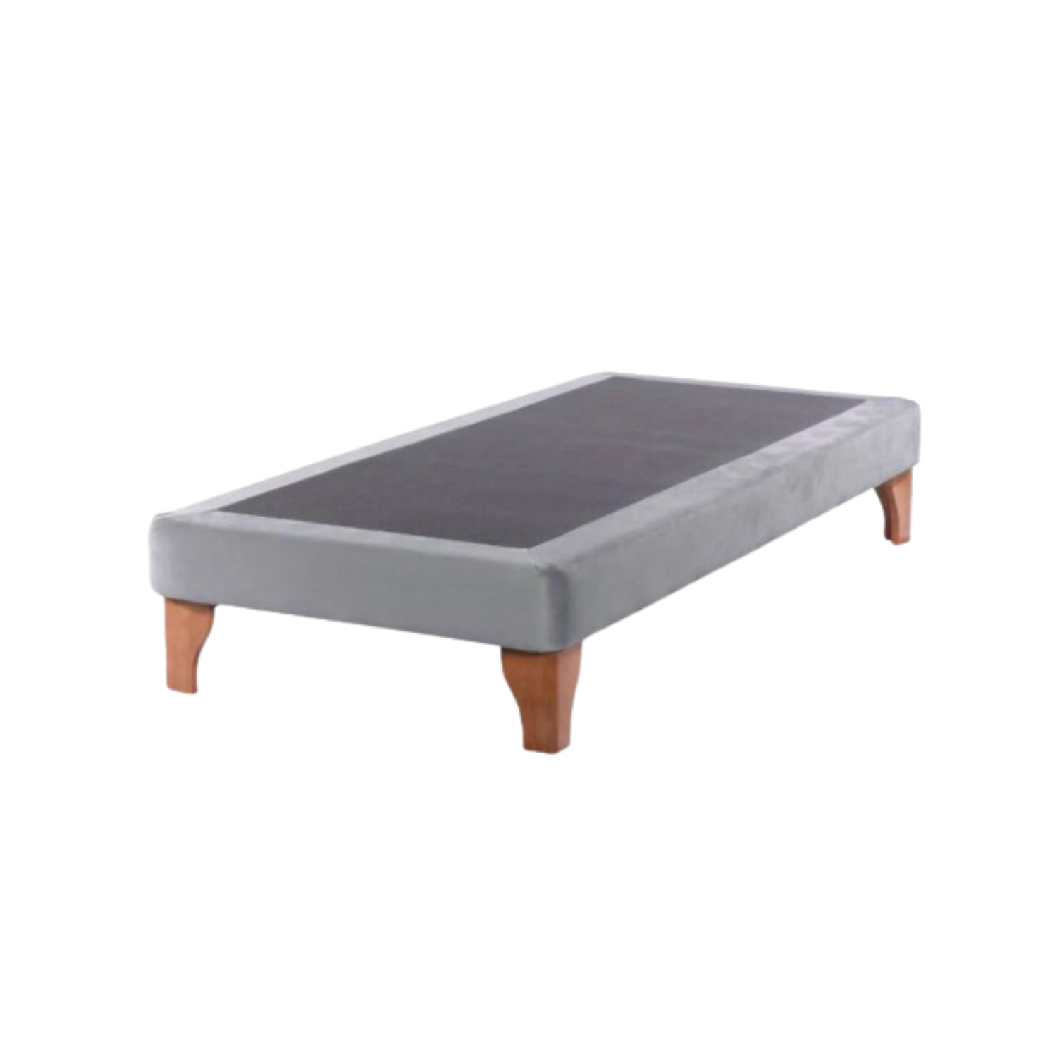 Importclick - Base Elegante Cama Europea 1.5 Plazas 105X190 Cm Gris Claro Felpa