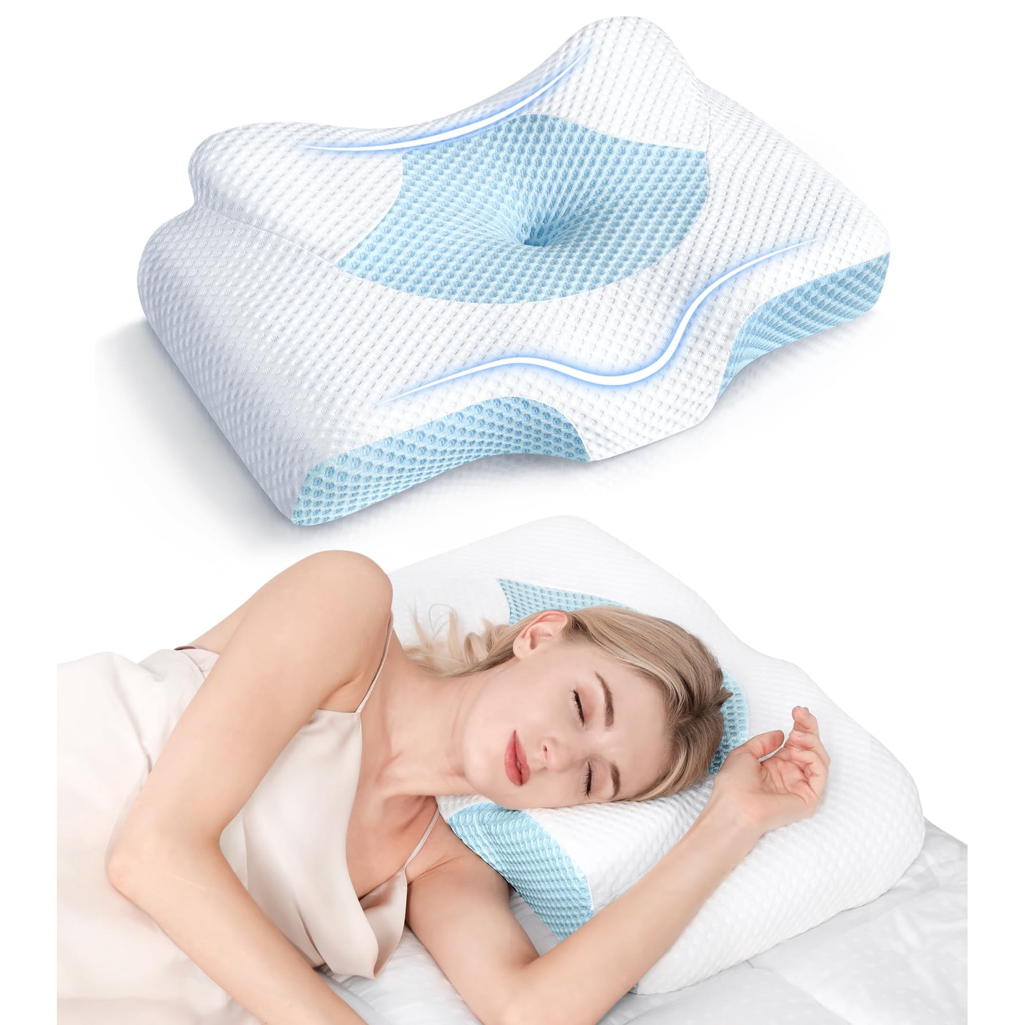 Almohada Cervical Osteo Hollow De Espuma Viscoelástica Para Aliviar El Dolor De Cuello