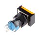 thumbnail image 3 of DC 24V Botón Pulsador Interruptor De Rectángulo Momentáneo De Reinicio Automático Con Luz LED Amarilla, 3 of 5