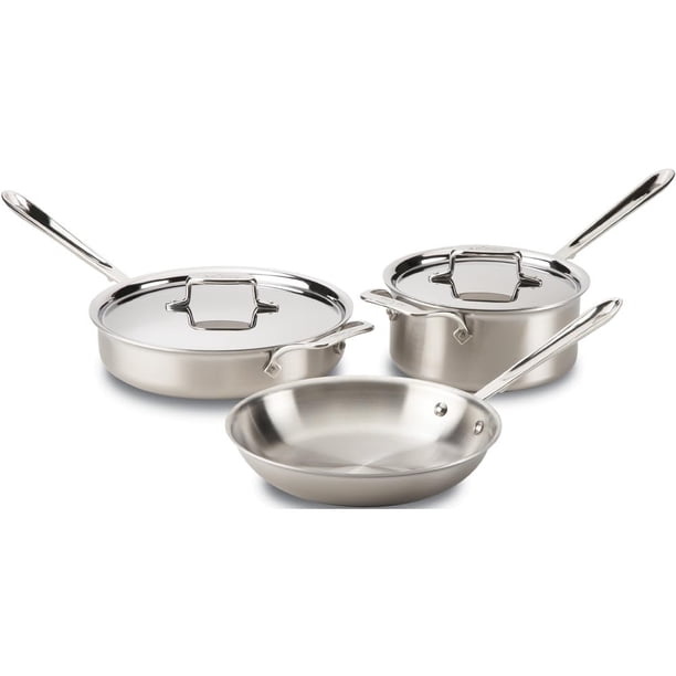 Juego de utensilios de cocina All-Clad D5 de acero inoxidable de 5 capas, 5 piezas