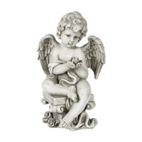 Magideal - De Escultura De Jardín De Ángel, , Artesanías Impermeables, Adornos De Estatua De Jardín De Querubín Para Parque, , Ángel, Tenencia, Pájaro Ángel Tenencia Pájaro