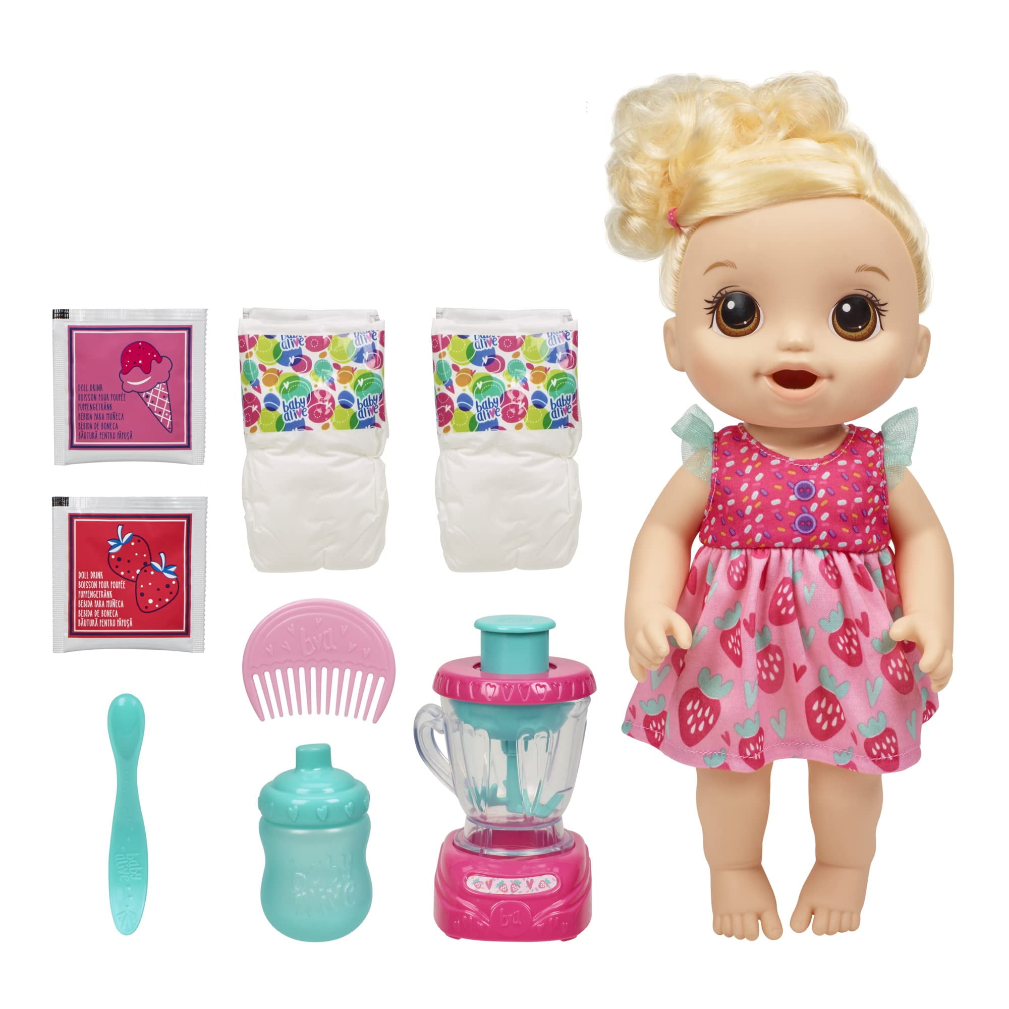 Batido De Fresas Baby Doll Baby Alive Magical Mixer Desde Hace Más De 3 Años