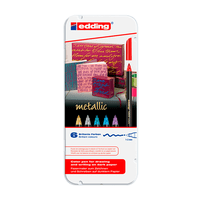 Marcadores Metálicos Edding Set 6 Colores