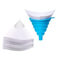 Ioensy - 200 Coladores De Pintura De Cono De Pintura Y 1 Embudo De Silicona Para El Hogar