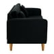 thumbnail image 3 of Sofa New Retro 3c + 2 Pouf Felpa 04 Negro, 3 of 6
