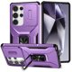 thumbnail image 1 of Funda Armada para Samsung Galaxy S25 Ultra con Tapa Deslizante y Soporte Magnético Giratorio Morado, 1 of 5