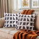 thumbnail image 2 of REGALWOVEN Fundas de Cojín Geométricas Juego de 2 Fundas de Almohada de Felpa Suave Modernas Decorativas para Sofá Dormitorio Gris 18" x 18", 2 of 6