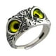 thumbnail image 4 of Demon Eye Owl Anillos Retro Elegante Anillo Llamativo Para Pareja Amantes Hombres Mujeres Amarillo, 4 of 5