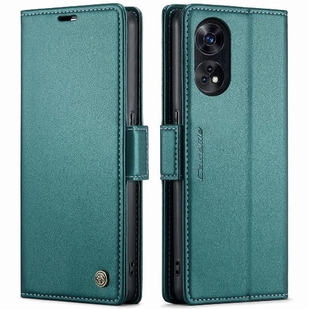 CaseMe tipo cartera OPPO Reno 8 4G con cierre magnético, RFID, tarjetero, soporte, carga inalámbrica
