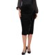 thumbnail image 1 of INSPIRE CHIC Falda de Terciopelo para Mujer con Fruncido en la Cintura Alta, Ajustada, Formal para la Noche, Cóctel, Midi, Lápiz, Talla S, Negro, 1 of 6
