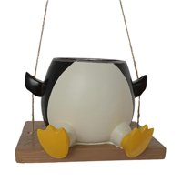 Magideal - Maceta Oscilante De Pingüino, Maceta, Adorno De Dibujos Animados, Columpio Divertido, Maceta De Animales Para Balcón, Jardín, Decoración Para El Hogar