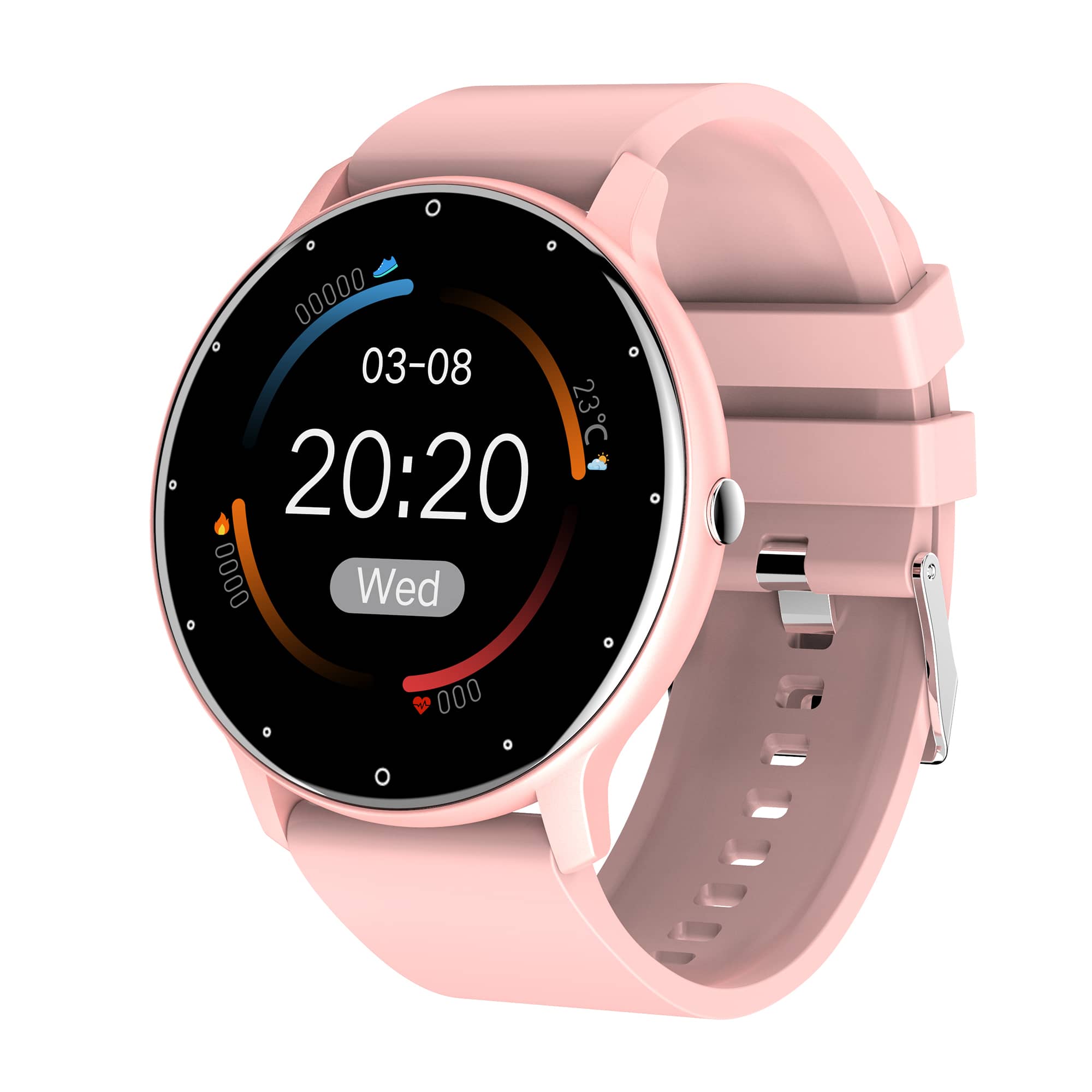 Foxysmart - Reloj Inteligente Bluetooth Para Mujer Zl02 Pro Rosado