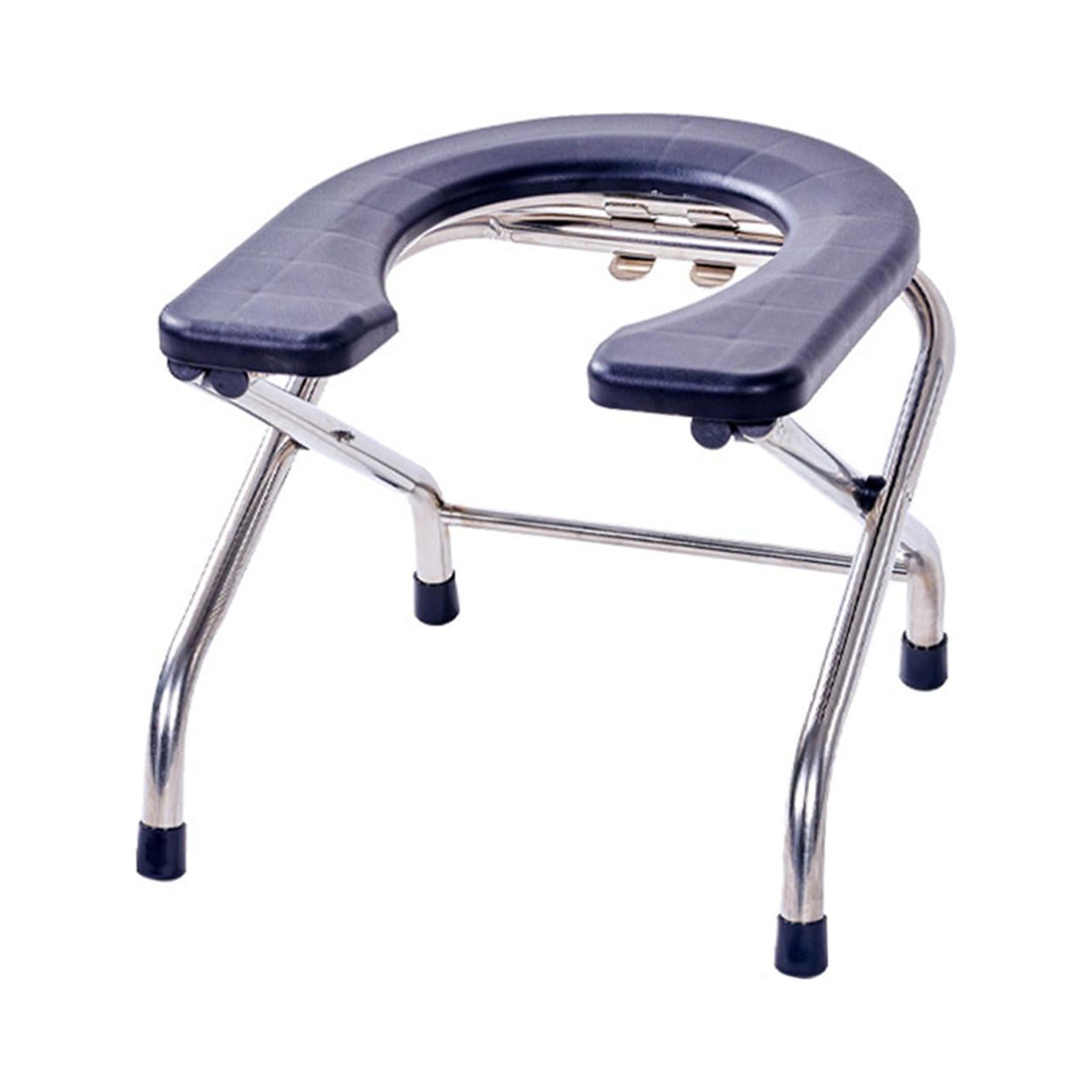 Ioensy - Silla De Taburete De Inodoro En Cuclillas Para Personas Mayores Para Baño Asiento De Silla De Inodoro Portátil Negro 33 Cm De Alto