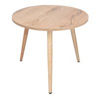 Fm Furniture - Mesa Lateral Aux Cafe Claro 41,5X47,9X47,9 Cm