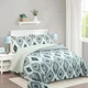 thumbnail image 2 of Cubrecama Quilt Sherpa 2pl Verde Bosque Sobre Fondo Blanco Geométrico Étnico, 2 of 3