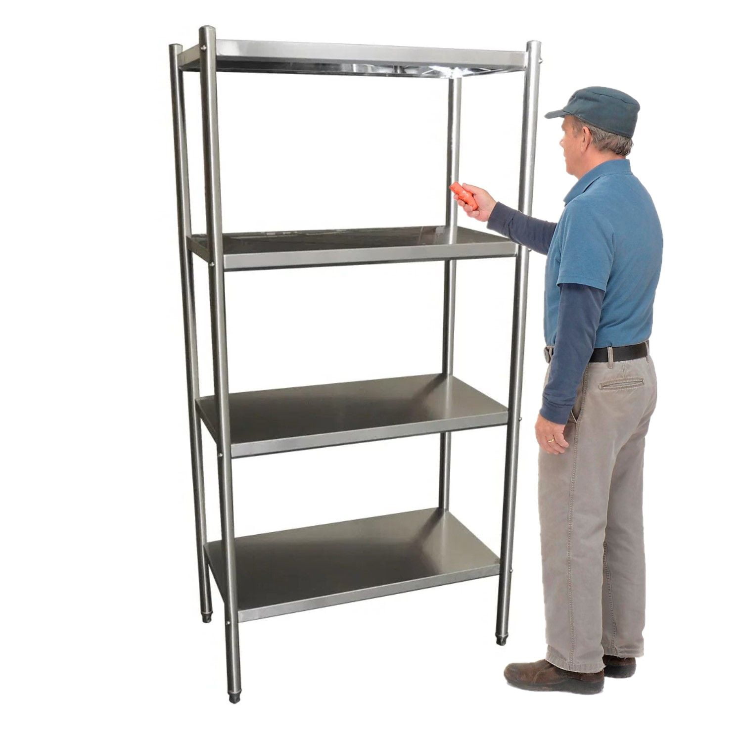 Prochef - Estante 4 Bandejas Lisas. 90x50x180 Cm. Acero Inoxidable