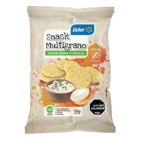 Snack Multigrano Crema & Cebolla, 50 g