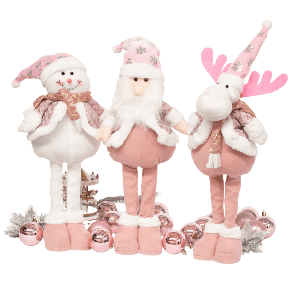 3 Monos Patas Larga Pascuero Reno Mono Nieve Muñecos Navidad