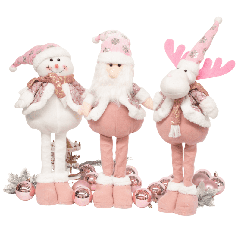 Wakeshome - 3 Monos Patas Larga Pascuero Reno Mono Nieve Muñecos Navidad