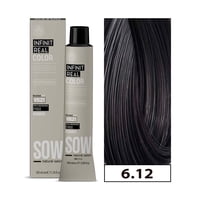 Sow - Tintura Permanente Bajo Amoniaco 6.12 Rubio Ceniza Iridescent100Ml + Oxidante