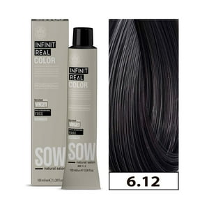 Sow - Tintura Permanente Bajo Amoniaco 6.12 Rubio Ceniza Iridescent100Ml + Oxidante