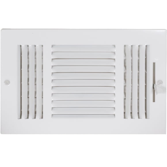 Tapa de ventilación EZ-FLO, 10 x 6 cm, apertura de conducto, acero macizo